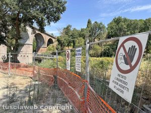 Il ponte ferroviario in località Ponte dei Quarti a Tobia