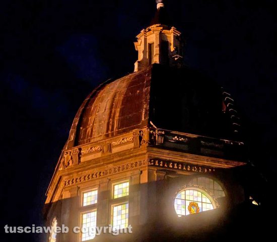 Viterbo - Chiesa di Santa Rosa, per la prima volta si accendono le finestre della cupola