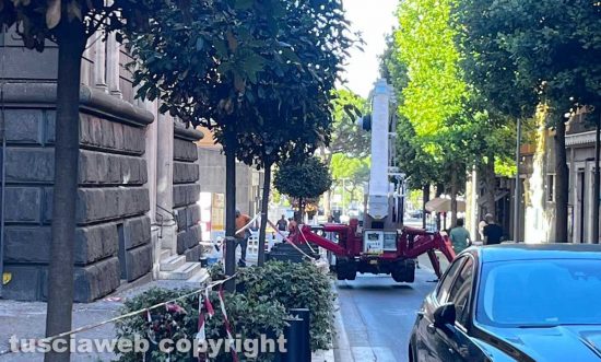 Viterbo - Iniziati i lavori di messa in sicurezza della Banca d’Italia