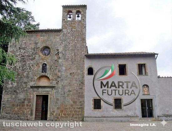 Marta - Madonna Santissima del Monte - Fotomontaggio con il simbolo di Futuro Nazionale diffuso sui social