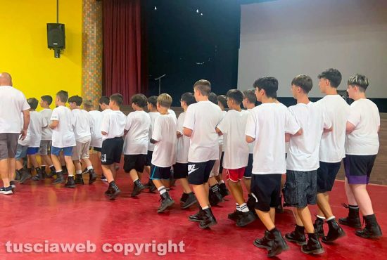 Viterbo - Le prove della minimacchina Rosa Virtutis di Santa Barbara