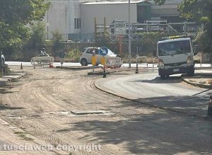 Viterbo - Santa Barbara - I lavori in via Lega dei dodici popoli