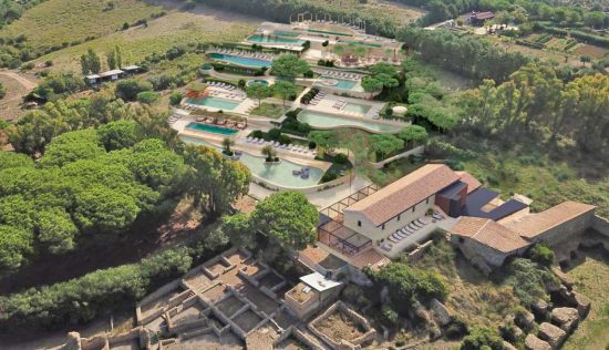 Il rendering del parco Terme Imperiali