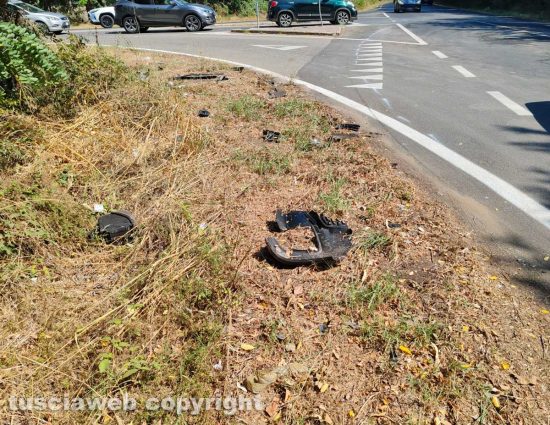 Tarquinia - Scontro all'incrocio tra Sp Porto Clementino e via Andrea Doria