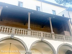 Viterbo - Partiti i lavori a palazzo dei Priori, sostituite le reti contro i piccioni