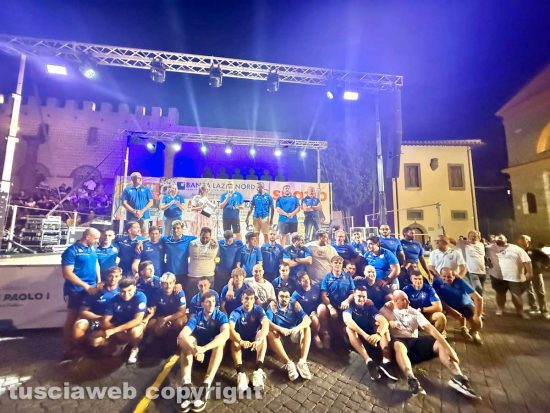 Viterbo - Cena dei facchini a piazza San Lorenzo - Seconda serata - La squadra di rugby Lions Alto Lazio