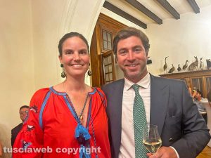 Viterbo - L'imprenditore americano Rafe Worthington e e la principessa Maria Astrid von Liechtenstein