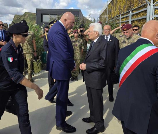 Monte Romano - Il presidente della repubblica Mattarella al poligono 