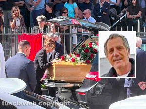 Civita Castellana - Il funerale di Alberto Brunelli - Nel riquadro Alberto Brunelli
