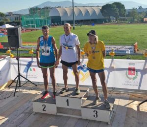 Viterbo - Adriano Montini alla premiazione
