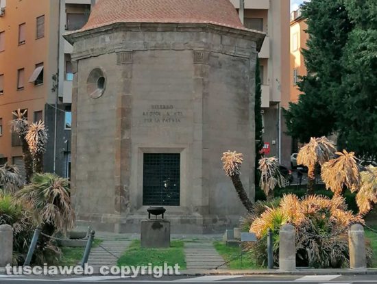 Viterbo - Monumento ai Caduti nel degrado e palme secche