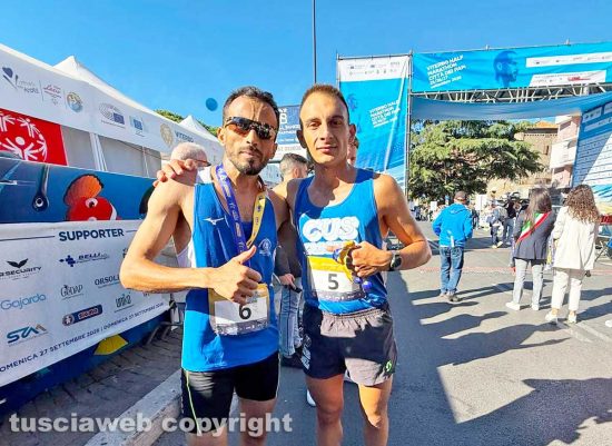 Viterbo - Half Marathon - Hicham Boufars con Luca Parisi