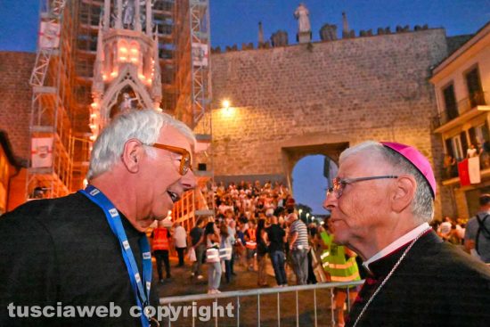 Viterbo - Paolo Notari e il vescovo Orazio Francesco Piazza