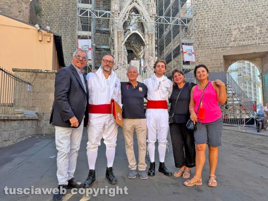 Viterbo - Paolo Notari alla sinistra, al centro Massimo Mecarini e sulla sinistra Irene Temperini