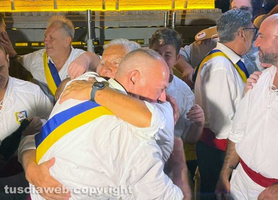 Viterbo - Santa Rosa 2026 - L'abbraccio tra Luigi Aspromonte e Massimo Mecarini