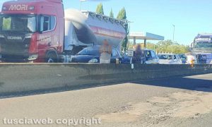 Vitorchiano - Code per l'incidente sulla superstrada