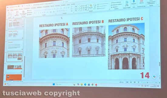 Scritta Casa del Balilla - Le ipotesi di intervento sul liceo Mariano Buratti