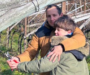 Manuel Tomasi con suo figlio