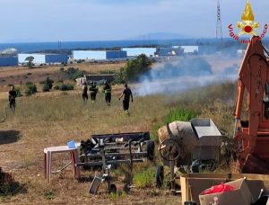 Civitavecchia – Via Braccianese Claudia - Intervento dei vigili del fuoco