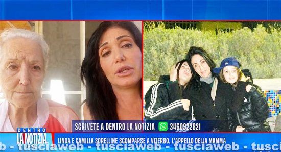 La nonna e la mamma, Sara Serafino, delle ragazzine scomparse, Linda e Camilla Rondini
