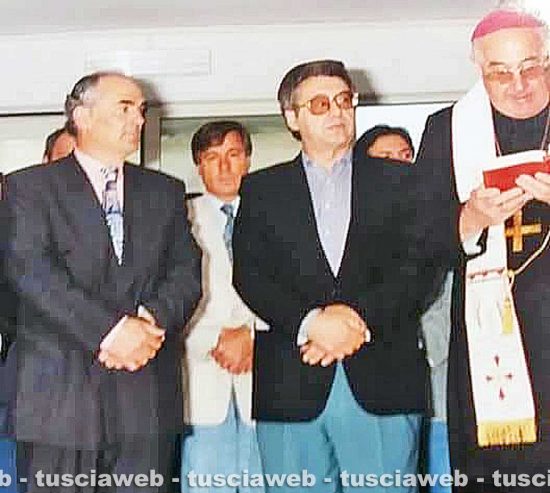 Montefiascone - A sinistra VIttorio Graffietti - Inaugurazione della tipografia alle Guardie