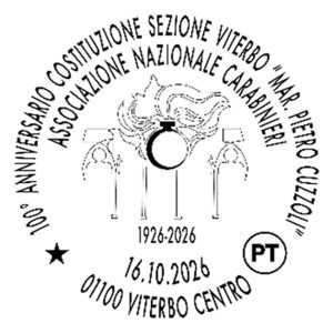 Annullo speciale “100° Anniversario Costituzione Sezione Viterbo Mar. Pietro Cuzzoli”