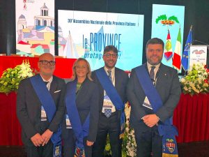 I presidenti delle province del Lazio – Carnevale (Latina), Cuneo (Rieti),- Di Stefano (Frosinone) e Romoli (Viterbo)