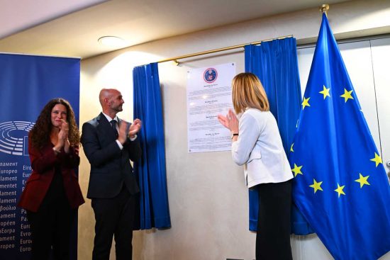 Strasburgo - Inaugurazione della sala del Parlamento europeo di dedicata a San Benedetto da Norcia