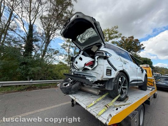 Viterbo - Incidente sulla Cassia sud
