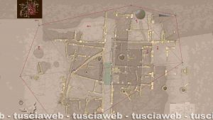 Tarquinia - Etruschi - Pianta degli scavi al ‘complesso monumentale’ della Civita di Tarquinia