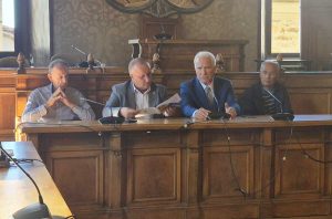 Vetralla - Al centro Giulio Zelli e Sandrino Aquilani