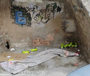 Viterbo - Bivacco vicino alle Fortezze