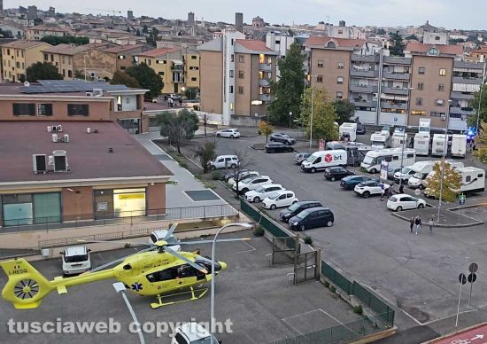 Viterbo - Quartiere Carmine - Via Castello di Fano - L'elisoccorso