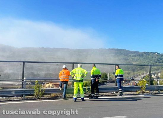 Orte - Viadotto Tevere, demolite le prime 13 campate