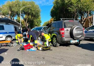 Viterbo - Incidente a piazzale Gramsci