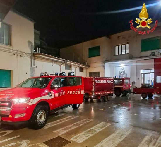 Civitavecchia - Interventi vigili del fuoco per il maltempo