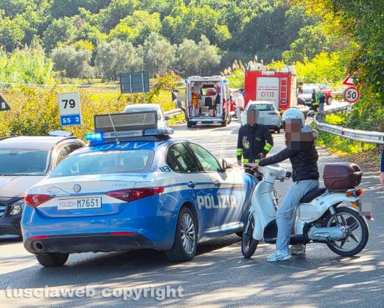 Viterbo - Incidente sulla Cassia sud