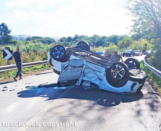 Viterbo - Incidente sulla Cassia sud