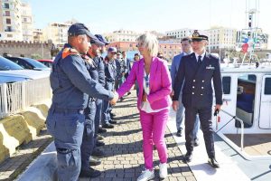 Civitavecchia - Carolina Morace a piazza della Vita