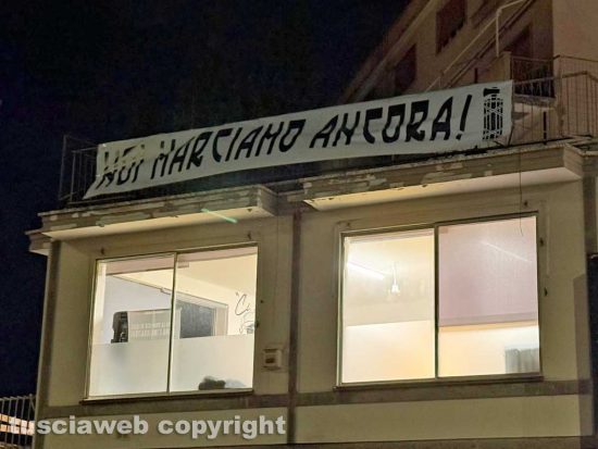 A piazzale Gramsci si manifestazione per celebrare la marcia su Roma