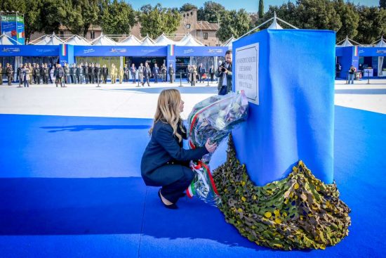 Roma - Giorgia Meloni al Villaggio della difesa al Circo Massimo